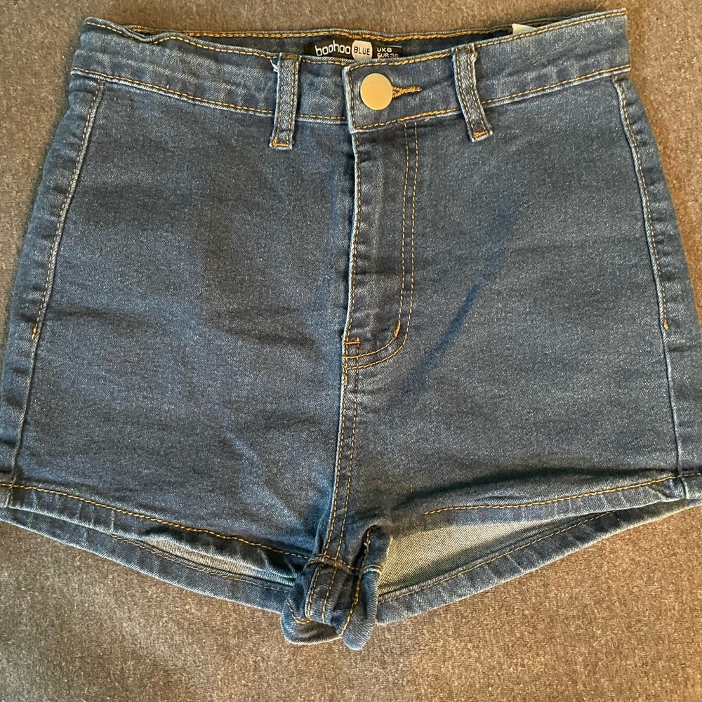 High waisted denim shorts